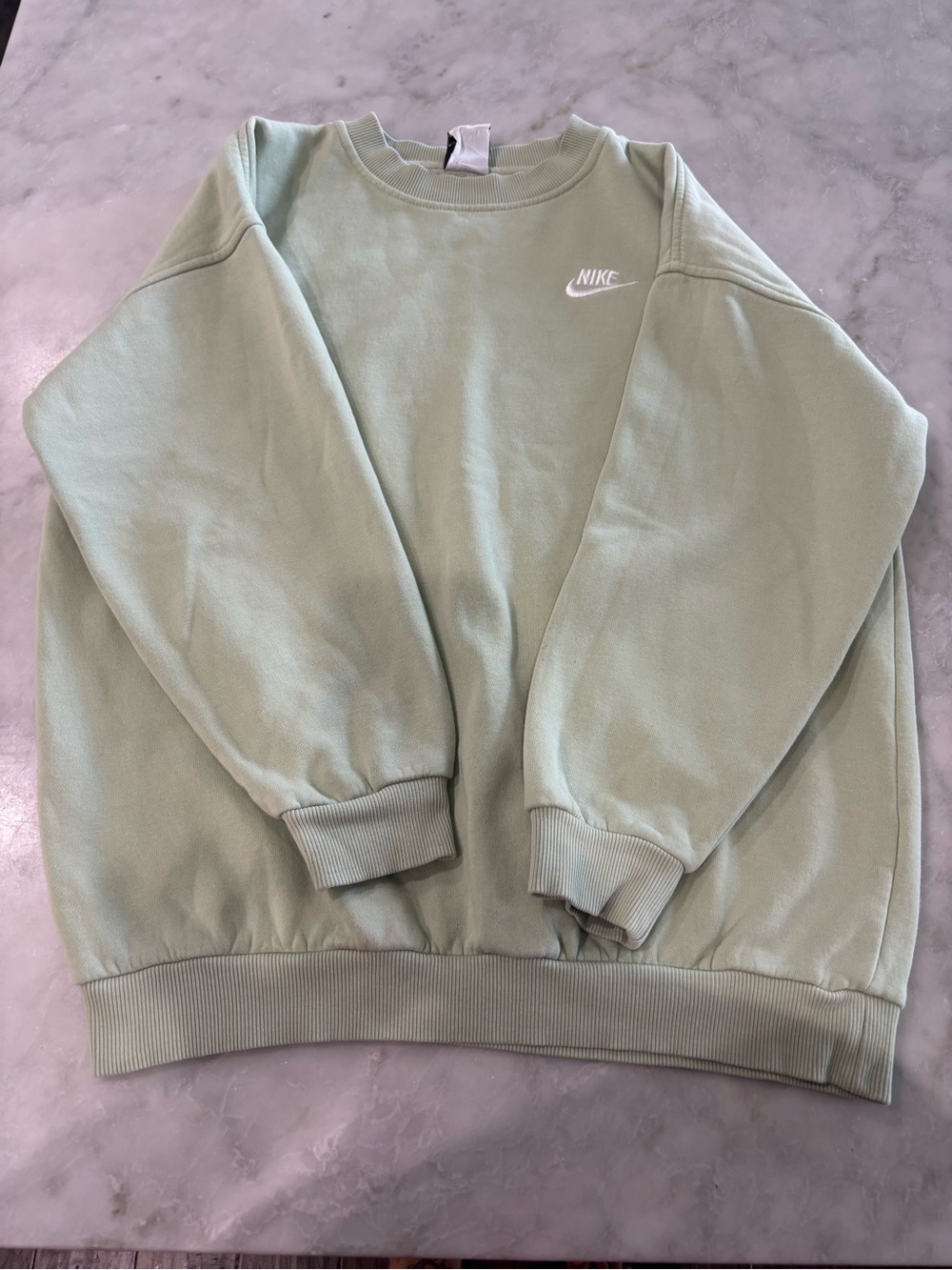 Nike Women’s Fitted Crewneck Sweatshirt in Sage Green